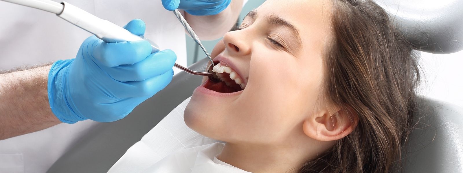 Young Girl at Dental during a procedure